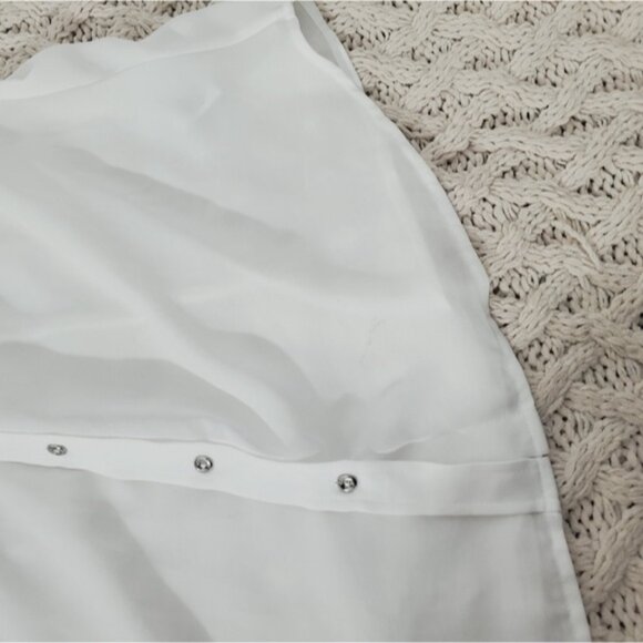 Banana Republic Petite White Sleeveless/Collarless "Safari" Top - Picture 16 of 16